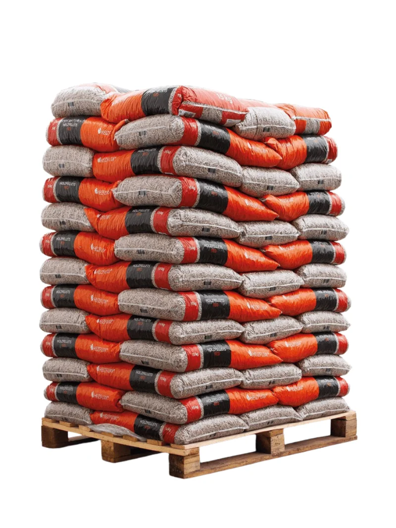 Heizfuxx Rote Hartholzpellets auf Palette – 65 Säcke à 15 kg (975 kg) – Bild 2