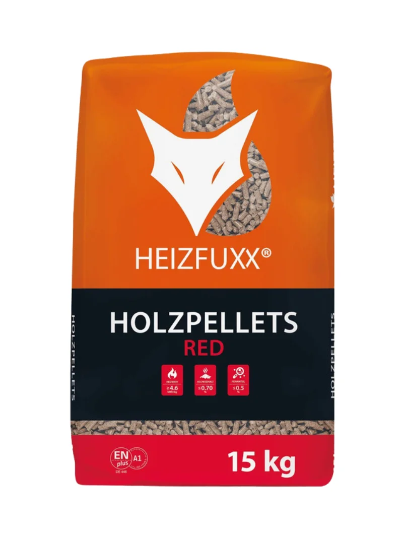 Heizfuxx Rote Hartholzpellets auf Palette – 65 Säcke à 15 kg (975 kg) – Bild 3