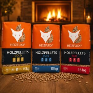 Heizfuxx Holzpellets ENplus A1 – Palette 65 Säcke à 15 kg (975 kg)