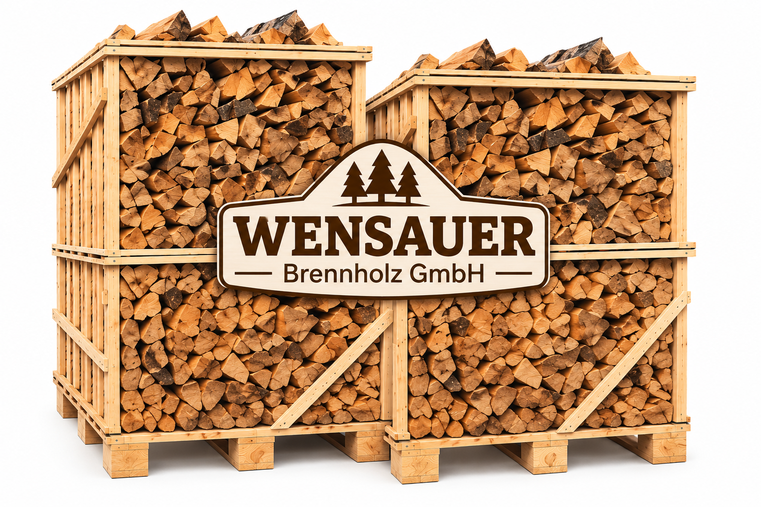 Brennholz – Gemischte Harthölzer (40 cm) – 4 Paletten (13,2 Ster) – PEFC-zertifiziert