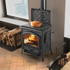 Isotta Holzofen mit Warmhalteplatte und Randverkleidung – 9,3 kW