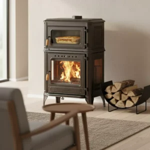 Granit-Holzofen mit Backofen