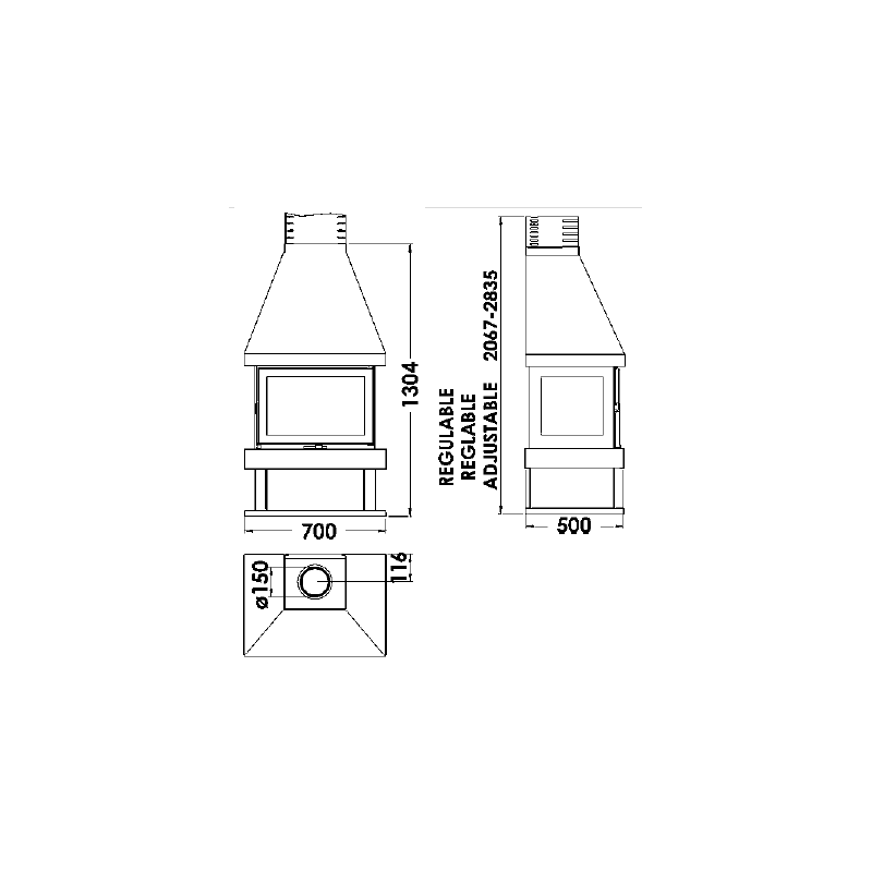 Kanadischer Holzofen – 5,9 kW – Bild 3