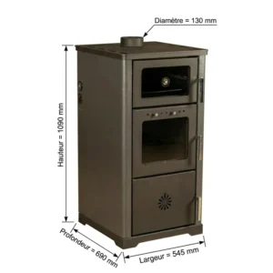 Neptune Holzofen mit Backofen - 25 kW